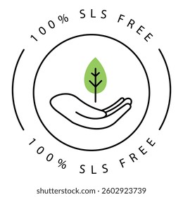 SLS Free Safe Skincare Products Vector Icon design