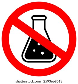 Sls free vector icon isolated on white background. No artificial chemicals added, safe and clean product label. 