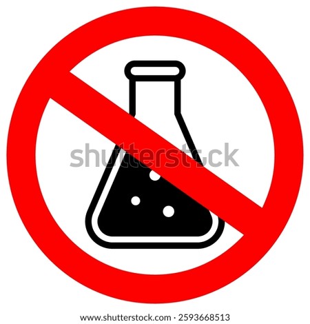 Sls free vector icon isolated on white background. No artificial chemicals added, safe and clean product label. 