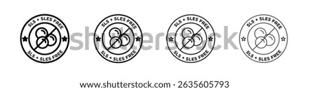 Sls, sles free icon Flat thin line vector illustration art outline set