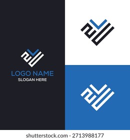 SLU Abstract Modern Mongram Latter Emblen For Corporate Brand Identity Logo Design