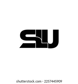 SLU letter monogram logo design vector