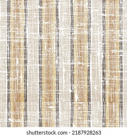 slub brown dotted Seamless stripes Pattern.farmhouse style stripes texture. Woven linen cloth pattern background. Line striped closeup weave fabric.