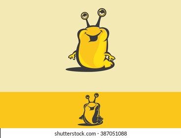 Slug flat logo vector