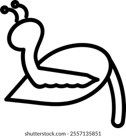 Slug icon for wildlife and nature world