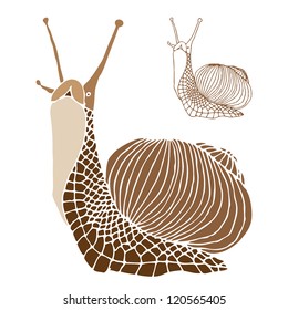 slug illustration with drawing in background