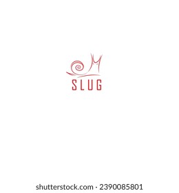 logotipo o icono de slug minimalista o plano vectorial