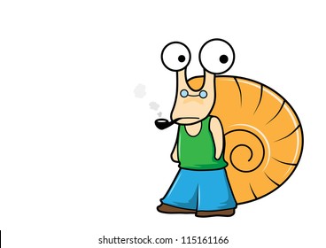 Slug vector cartoon