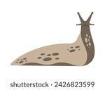 Slug vector flat illustration icon