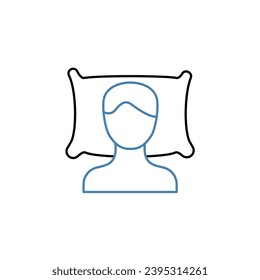 slumber concept line icon. Simple element illustration. slumber concept outline symbol design.