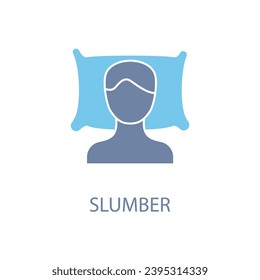 slumber concept line icon. Simple element illustration. slumber concept outline symbol design.