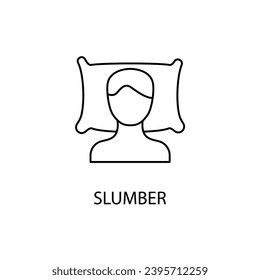 slumber concept line icon. Simple element illustration. slumber concept outline symbol design.