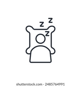 slumber icon. vector.Editable stroke.linear style sign for use web design,logo.Symbol illustration.