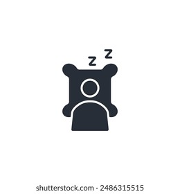 slumber icon. vector.Editable stroke.linear style sign for use web design,logo.Symbol illustration.