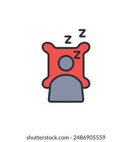 slumber icon. vector.Editable stroke.linear style sign for use web design,logo.Symbol illustration.