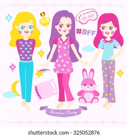 Slumber Party Vector Design illustration