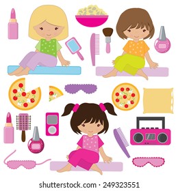 Slumber party vector illustration