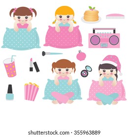 Slumber party vector illustration