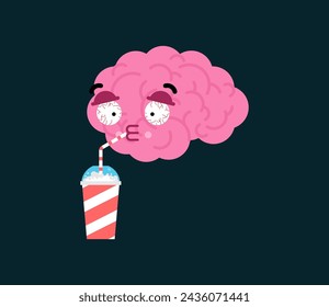 Slurpee Brain-Freezing. frozen brain isolated