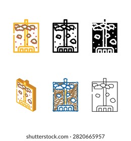 slurry tanks sulfide copper ore color icon vector. slurry tanks sulfide copper set ore sign. isolated symbol illustration