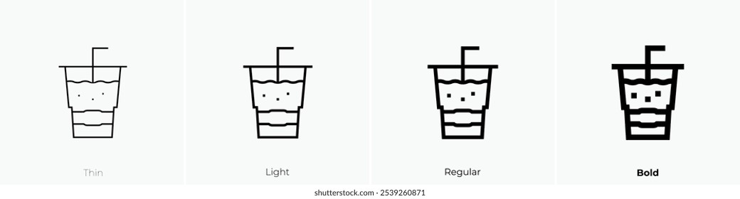 slush icon. Thin, Light Regular And Bold style design isolated on white background