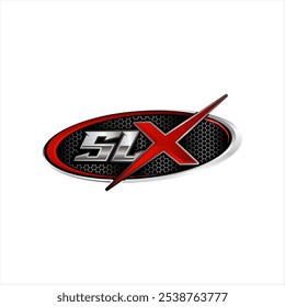 Logotipo de design do conceito do monograma SLX