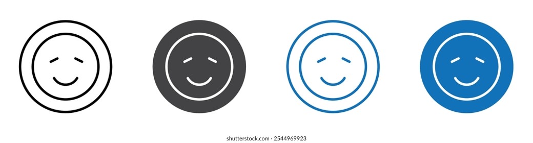 Sly face icon Logo sign in thin line outline