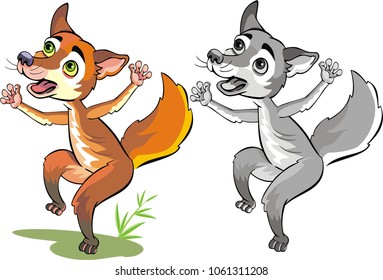 sly red fox cartoon