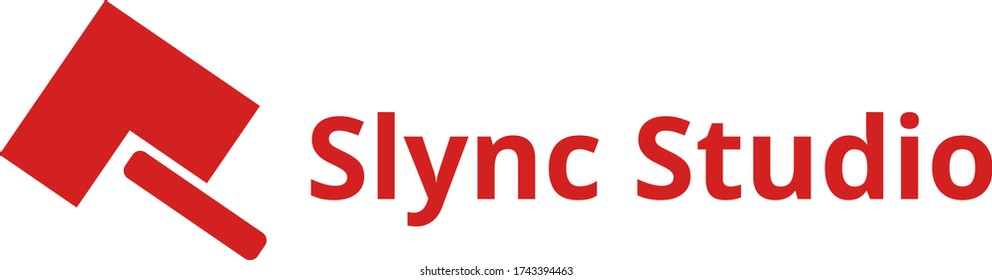Slync studio simple logo para tu estudio de música, película y fotógrafo.
