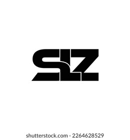 SLZ letter monogram logo design vector