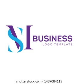 SM business logo template. Monogram. Letters S and M.