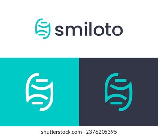 Plantilla de diseño de logotipo de iconos de chat SM