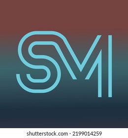 Sm Color Logo Design Vector Stock Vector (Royalty Free) 2199014259 ...