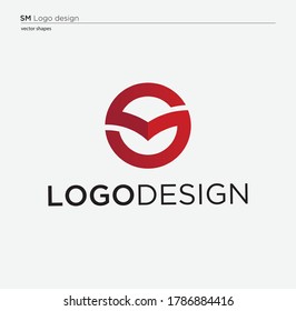 SM company logo, vector design