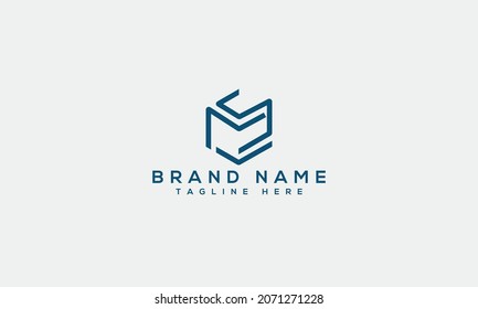 SM creative initial letters monogram logo icon template
