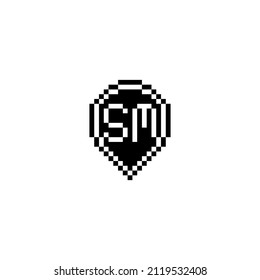 SM Creative Letter Logo Design Konzept Verkauf in hochwertigem professionellem Design, das gut in allen Printmedien drucken wird