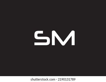 Sm Creative Monogram Minimalist Logo Design Stock Vector (Royalty Free ...