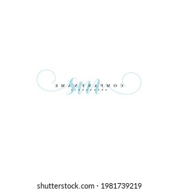 SM Initial handwriting logo vector illustration