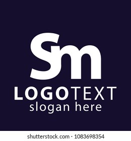 Sm Initial letter logo template