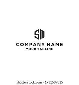 SM Initial Letter Logo Vector Element. Initial Logo Template