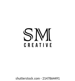 SM Initial Letter Logo Vector Initial Logo Template