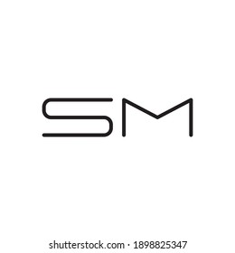 Sm Initial Letter Vector Logo Stock Vector (Royalty Free) 1898825347 ...