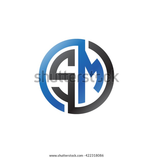 Sm Initial Letters Looping Linked Circle Stock Vector (Royalty Free ...