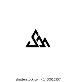 SM Initial Letters Monogram Logo