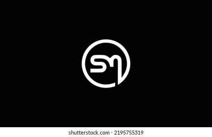 Sm Initial Letters Monogram Logo Stock Vector (Royalty Free) 2195755319 ...