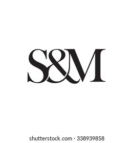 S&M Initial Logo. Ampersand Monogram Logo