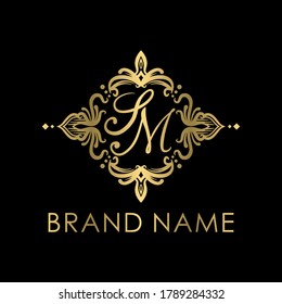 S&M initial logo creative concept