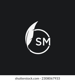 SM initials lawyer logo image logo vector