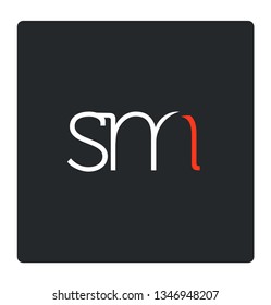 S&M joint logo line letter logo template