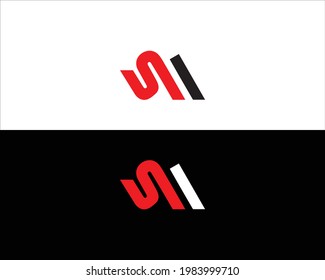 Plantilla de diseño de logotipo inicial de la carta SM.